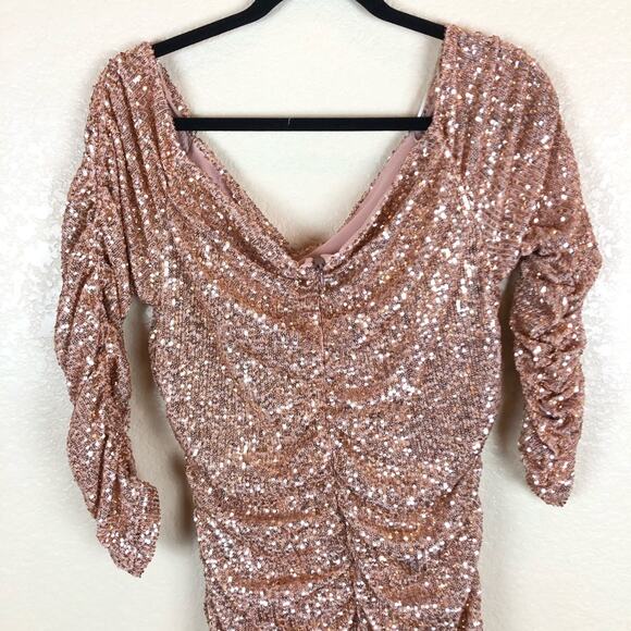 NWT Zara Blogger Draped Sequin Dress. - Picture 13 of 16